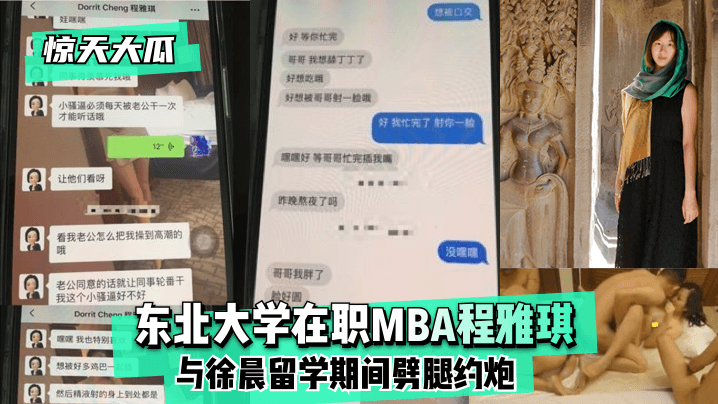 【惊天大瓜】东北大学在职MBA程雅琪与徐晨留学期间劈腿约炮!海报剧照